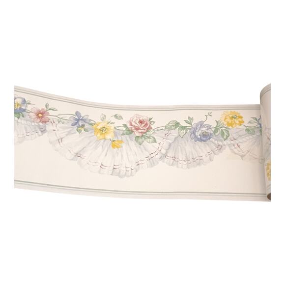 Carefree Wallpaper Lot Of 3 New Sealed Fans And Yellow Flowers 4.2 " By 5.5 Yard - Picture 1 of 10